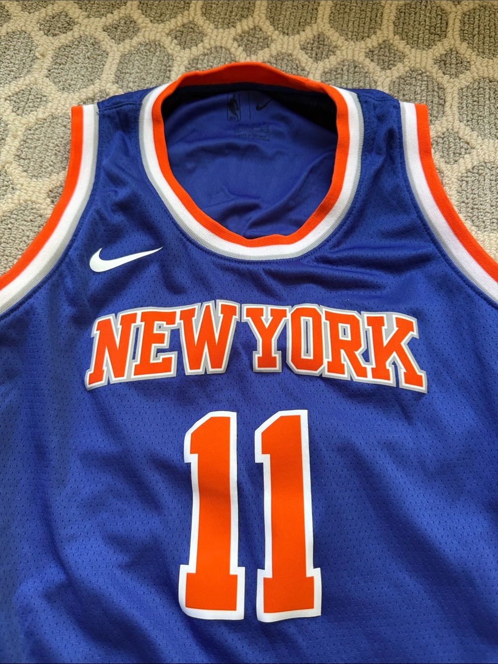 Youth New York Knicks Jalen Brunson 11 Nike Blue Swingman Jersey - Icon Edition - Picture 2 of 7